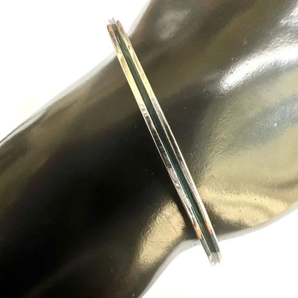 Avon vintage silver tone open cuff bracelet